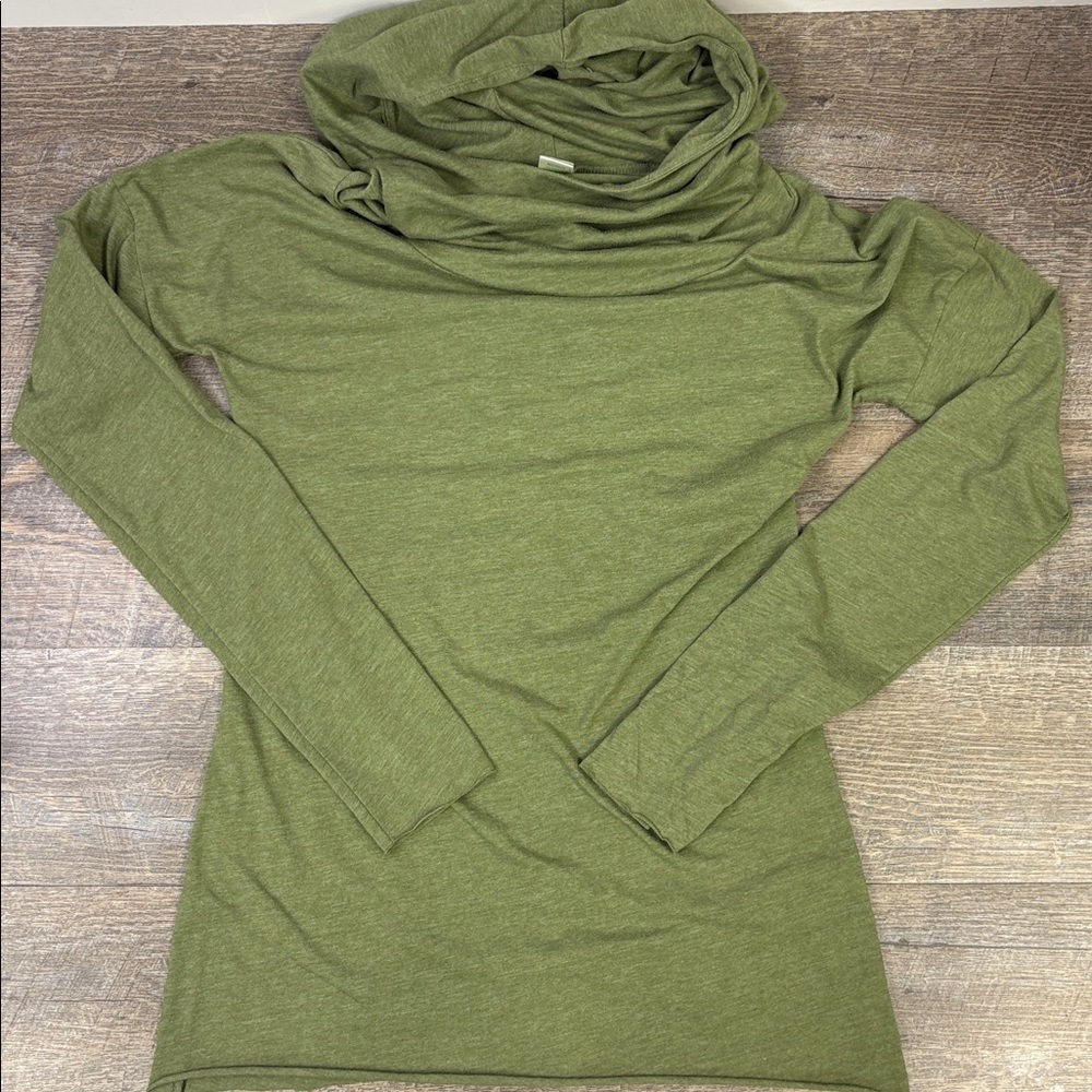 Soul Flower Organic Cotton Hoodie Top – Sage Green (Size S)